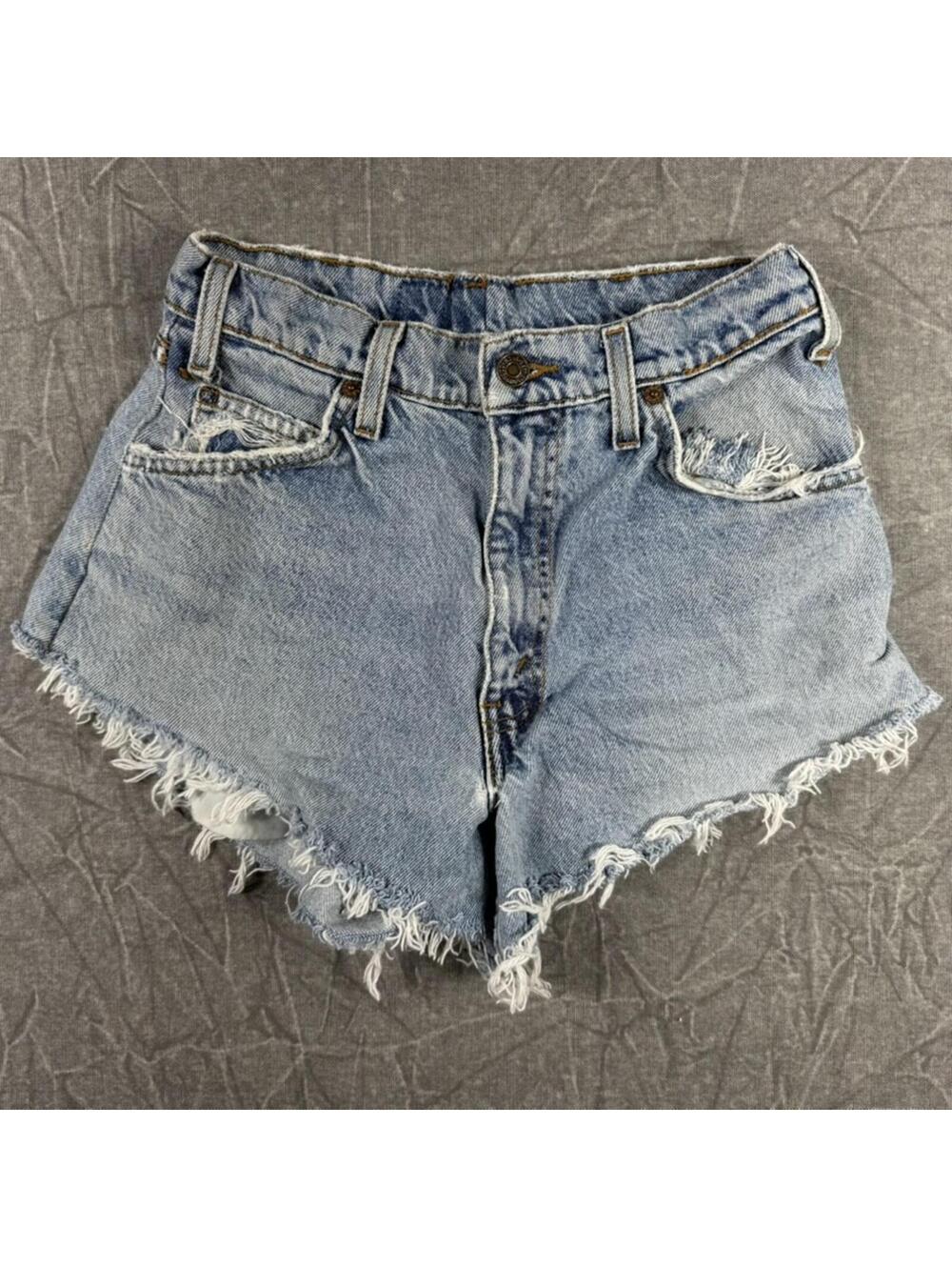 Levi's Shorts Women's S Blue Distressed Jeans